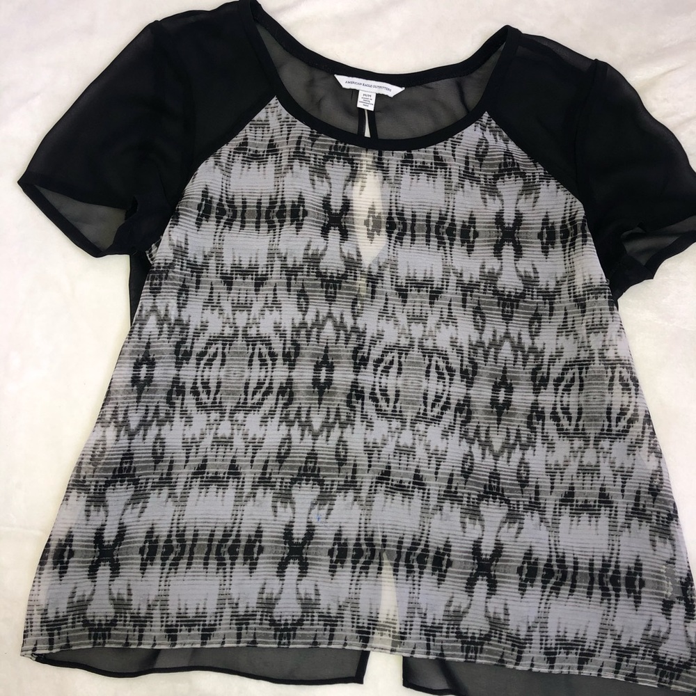 Sheer Tie Dye Top